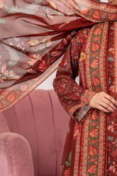 NUSL3335 Printed Lawn Suit - Unstitched 3Pc